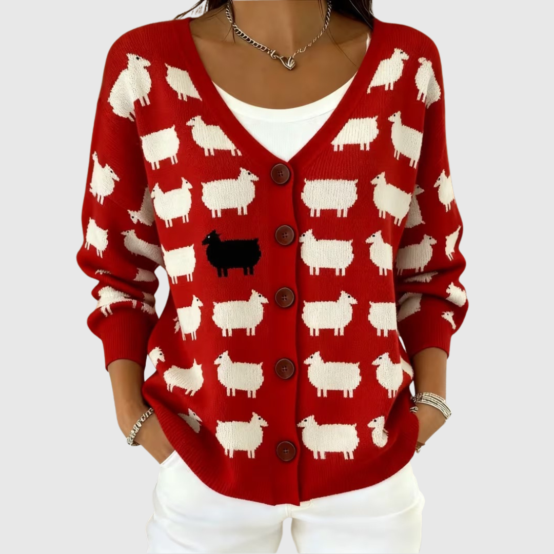 Bequemer Strickcardigan mit Knöpfen