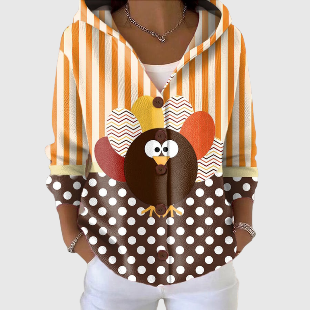 Kapuzenstrickjacke