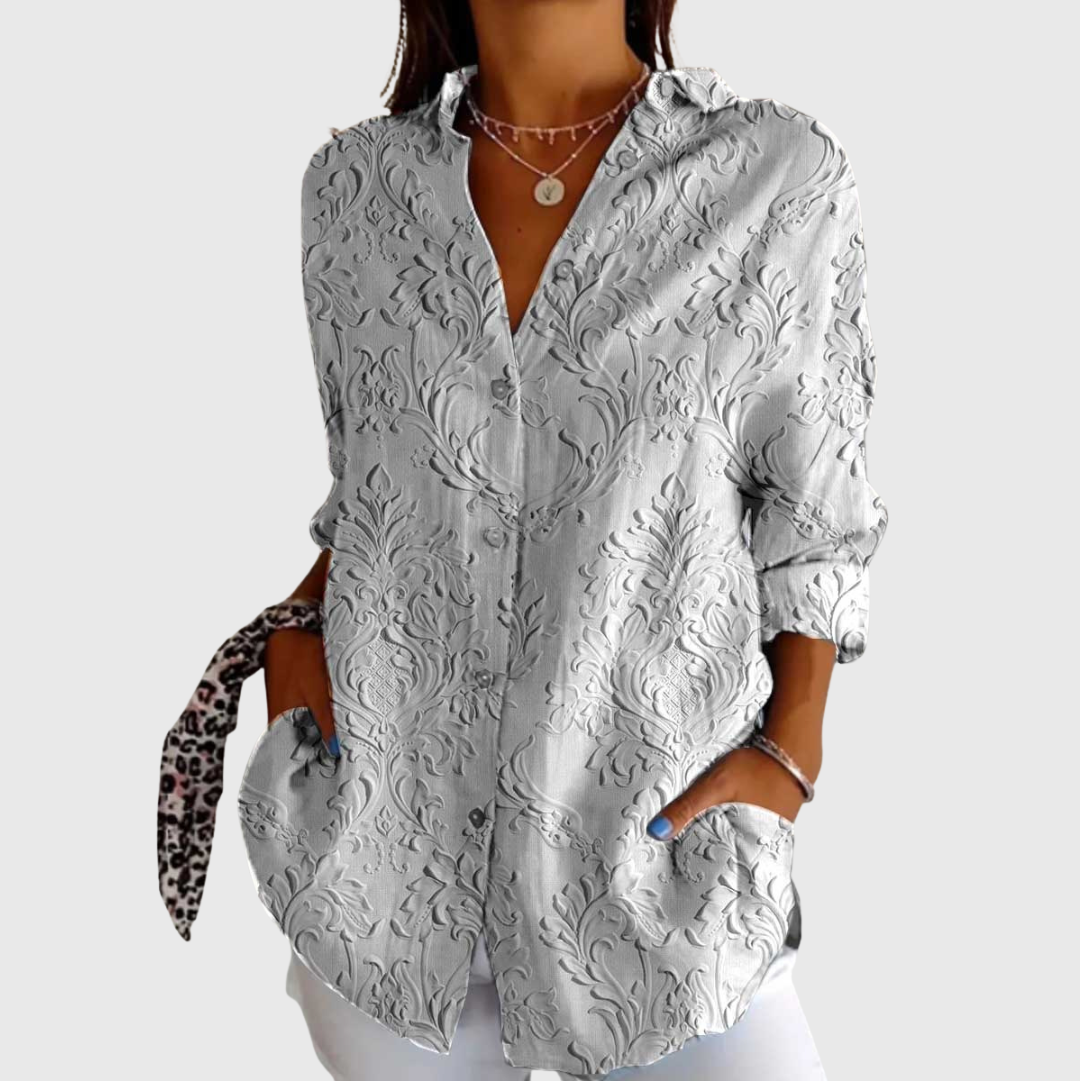 Leichte und farbenfrohe Druckbluse