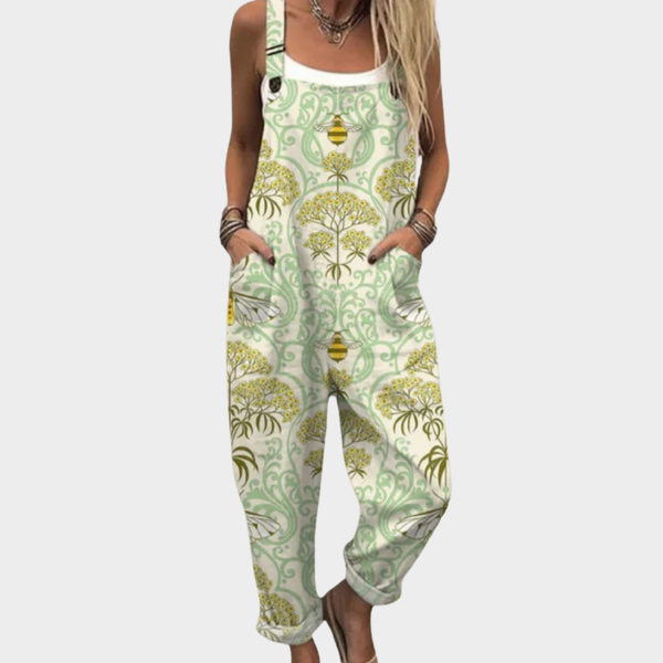 Bequeme bedruckte Latzhose
