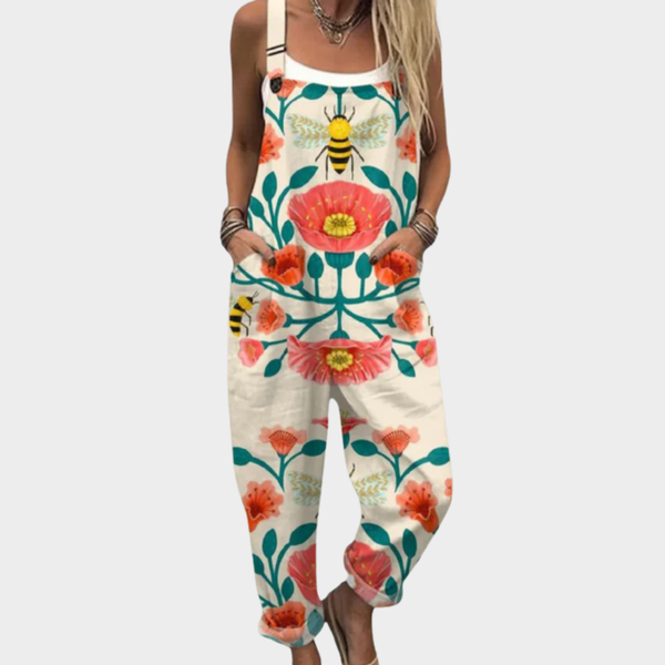 Bequeme bedruckte Latzhose