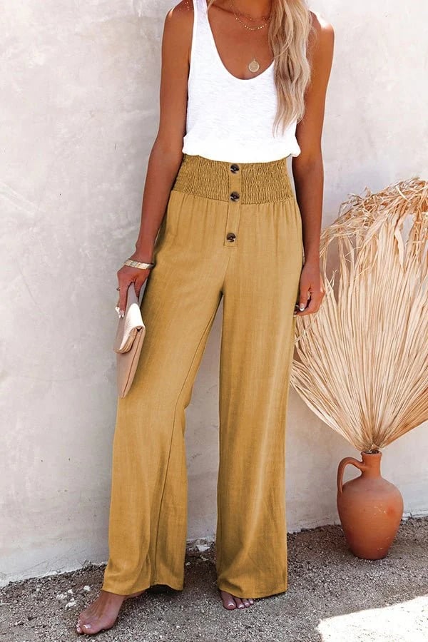 Riana - Hochtaillierte Relaxed Pants