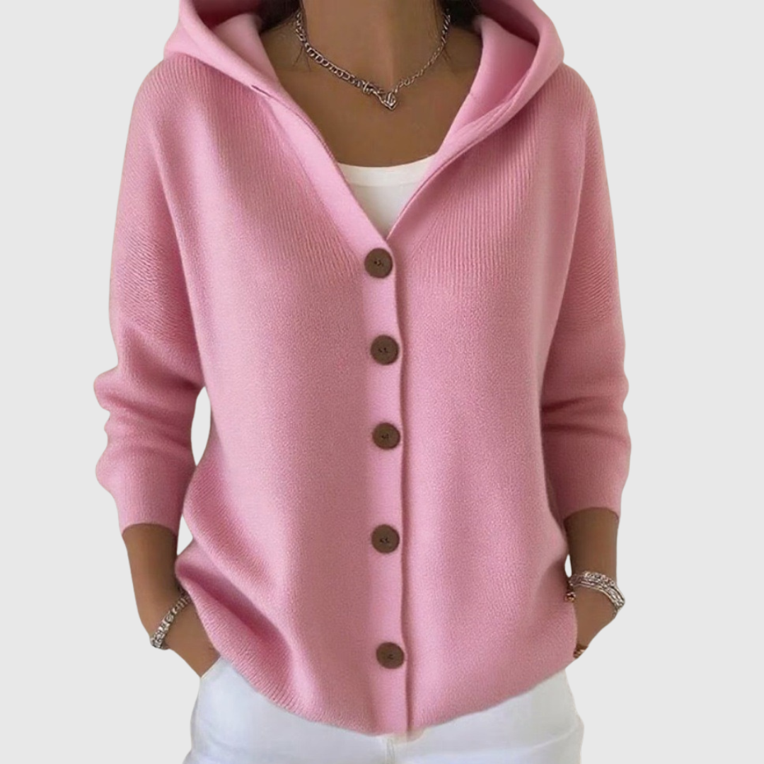 Strickjacke mit Kapuze
